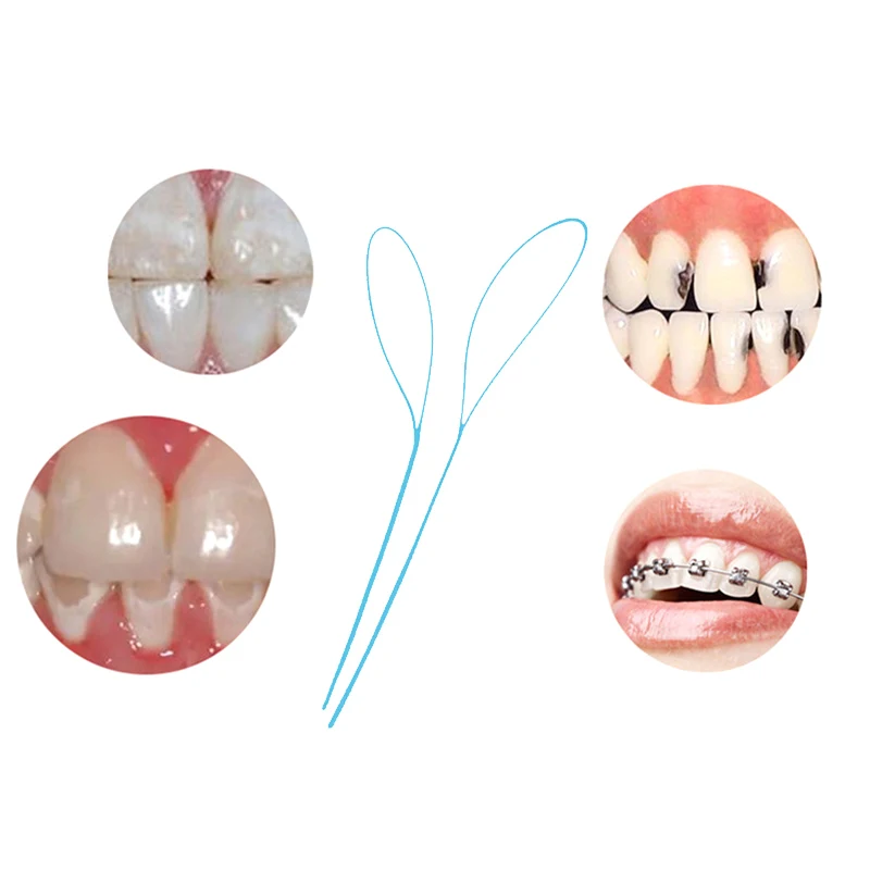 

3 Packs Floss Threaders Tooth Floss Holders Between Orthodontic Braces Bridge THIN889