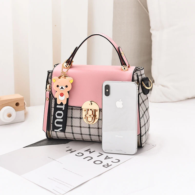 

Ladies Shoulder Bags New Cute Type PU High Quality Hot Sale Girls Diagonal bag Color Matching Casual Fashion Small Square Bags