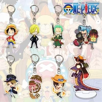 new classic anime collectie keychain cool luffy zoro sanji cartoon cijfers houder dubbelzijdig key chain jewelry gift