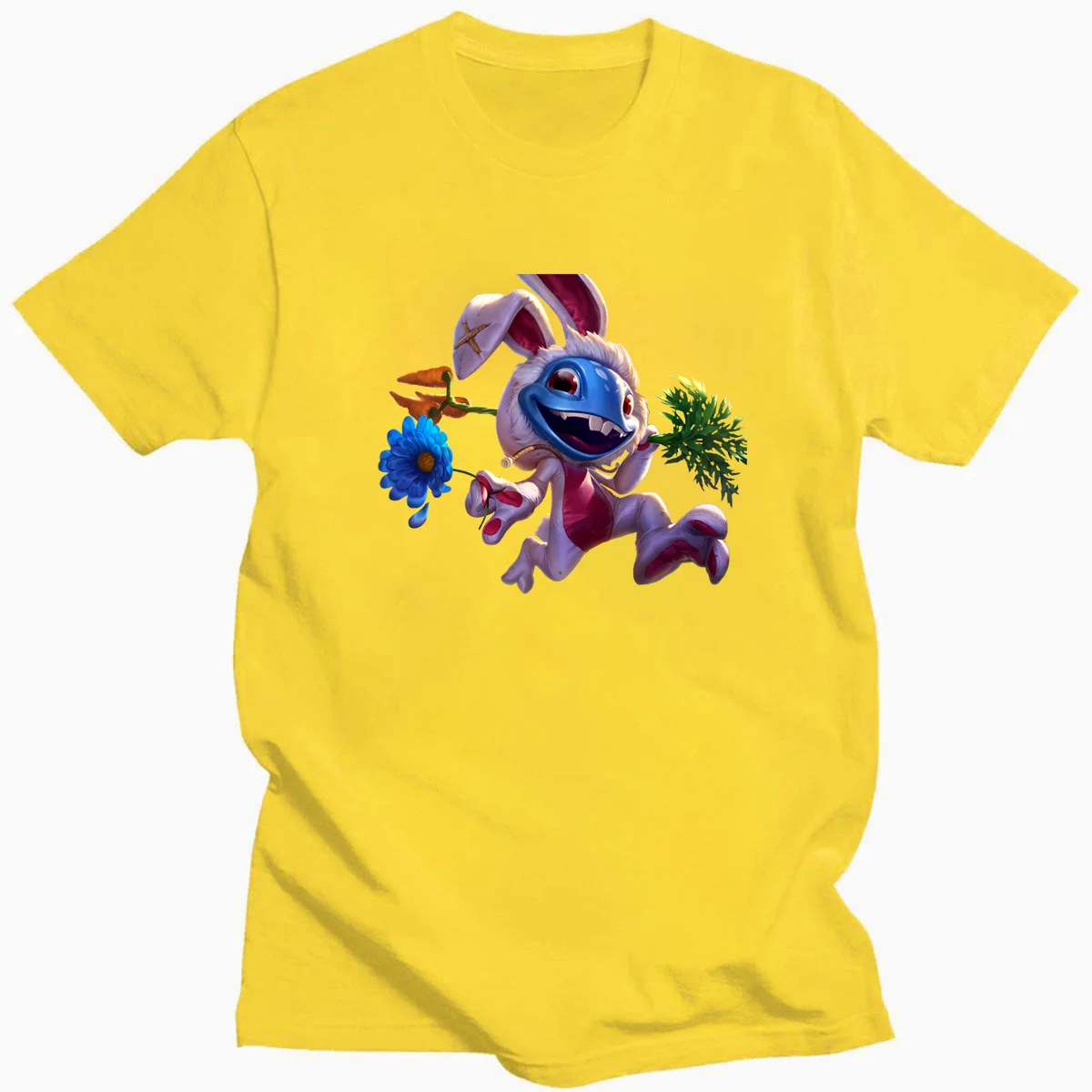 

Summer Fashion Game Style The Bunny Fizz LOL Art Print T-shirts Casual Short Sleeve O-neck Cotton Top Tees For Fans