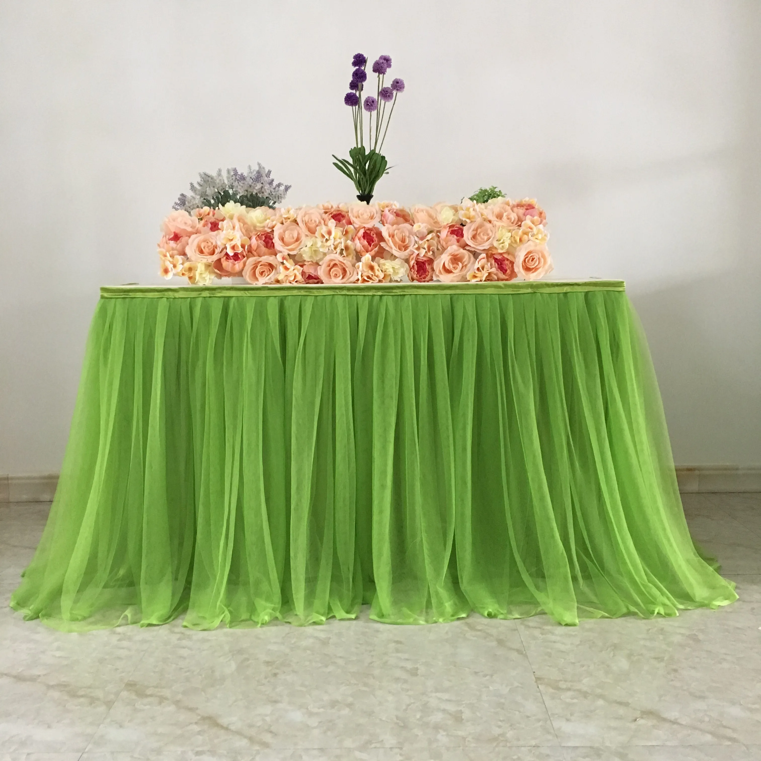 Светло-зеленого цвета с юбкой-пачкой юбка для стола дома вечерние украшения