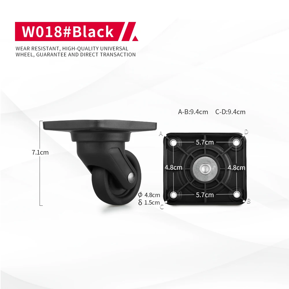 DILONG W018 Wheels for suitcases trolley case clothing case accessories luggage replacement non-slip universal wheel