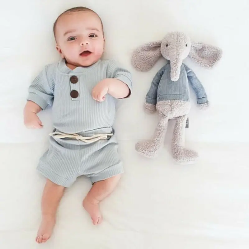 Pelele de 0 a 24 meses para reci&eacute;n nacido, chico ropa para beb&eacute; (ni&ntilde;o o ni&ntilde;a), pantalones cortos, conjunto de trajes de verano-2