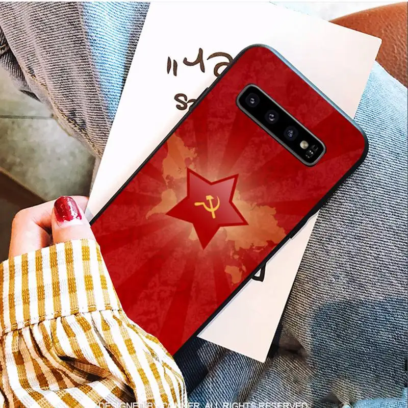 

Soviet Union USSR Grunge Flag Soft Phone Case For Samsung S9 10 20 Plus Note 9 10 10plus 20 Ultra A20 21s J7 Plus 8