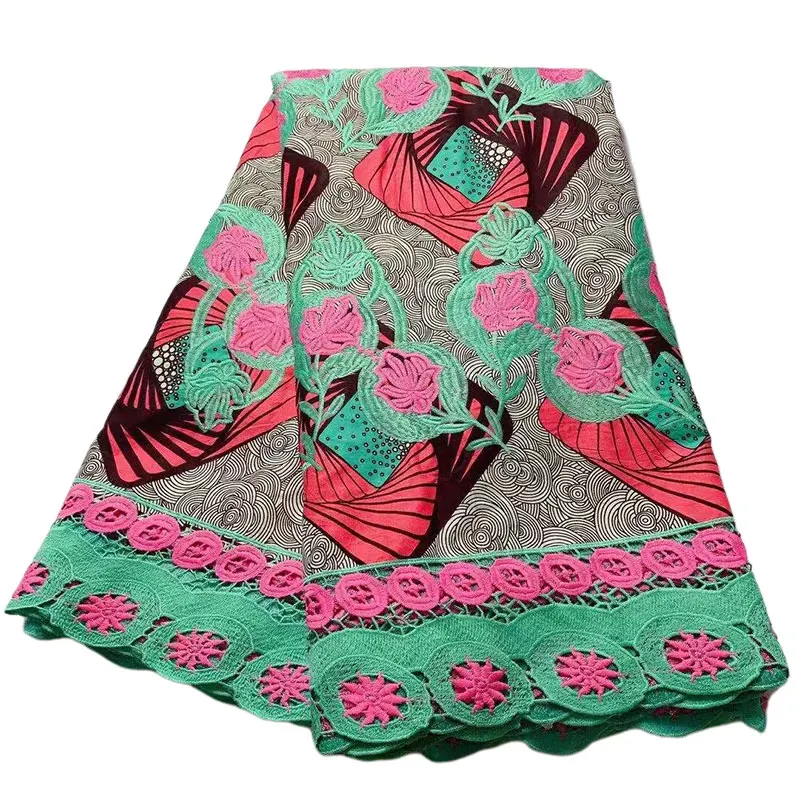 Африканская мода Анкара роскошный дизайн печать воск 100% хлопок Нигерия гипюр
