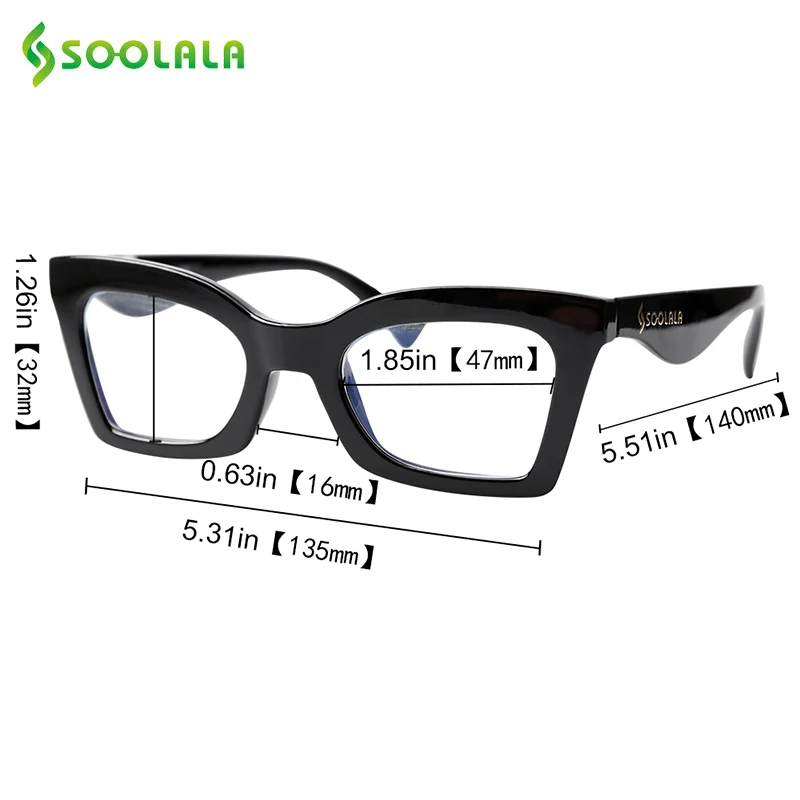 SOOLALA Anti Blue Light Blocking Reading Glasses Tinted Eyewear Butterfly Cateye Prescription Reading Glasses 0.5 1.25 1.75