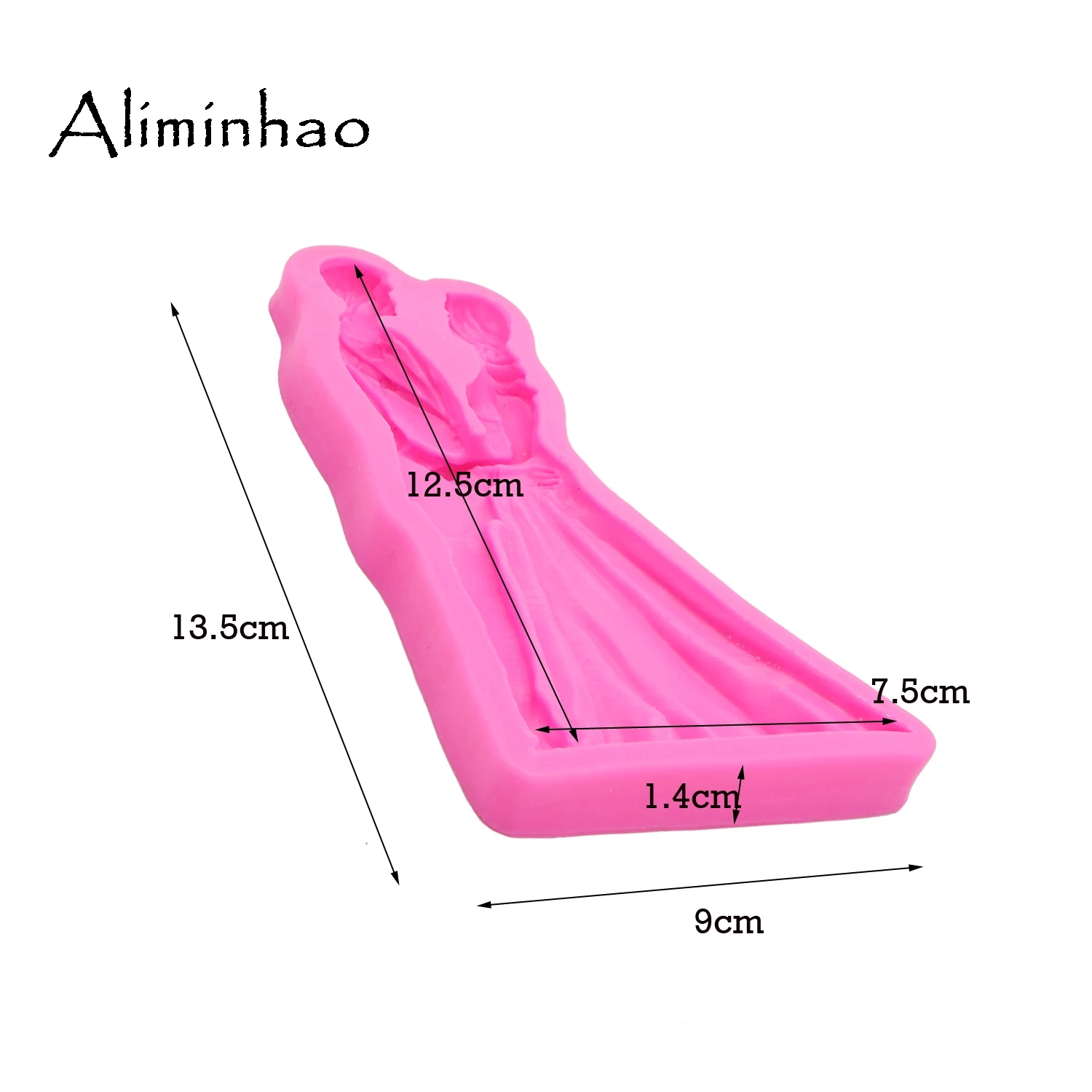B1422 Bride groom shape Clay Resin Sugarcraft Silicone fondant mould Boy girl Wedding cake decorating tools chocolate molds