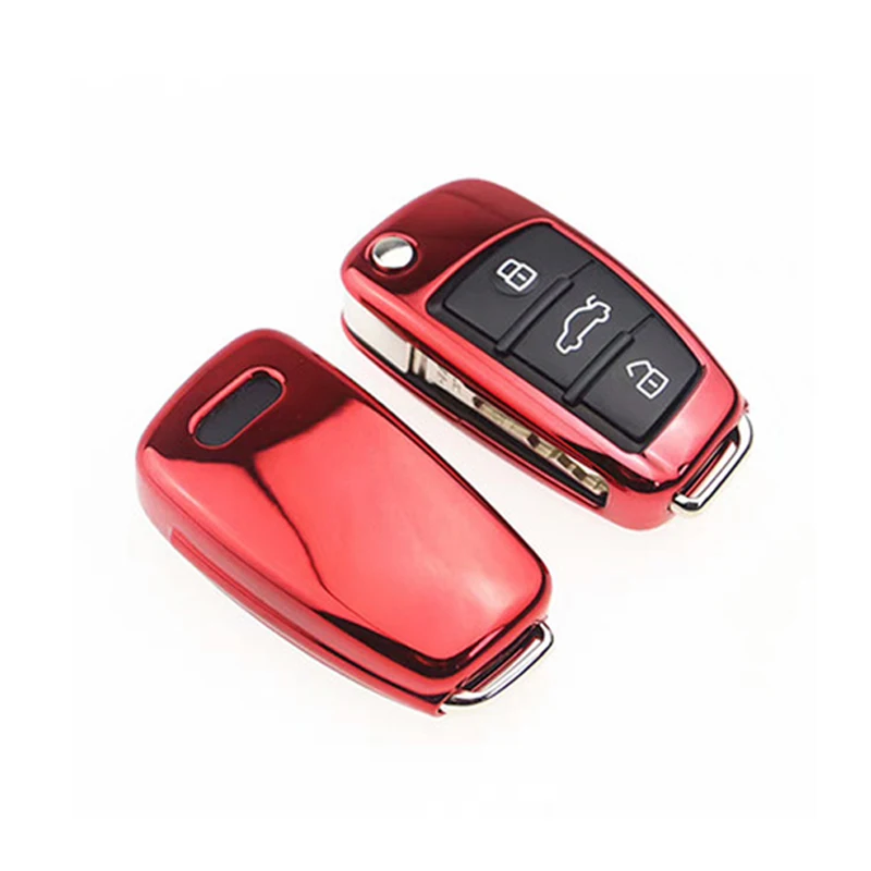 Новинка ТПУ яркое покрытие Мягкий силиконовый чехол для ключа Audi Q3 A4L A6L Q5 Q7 A1 A3