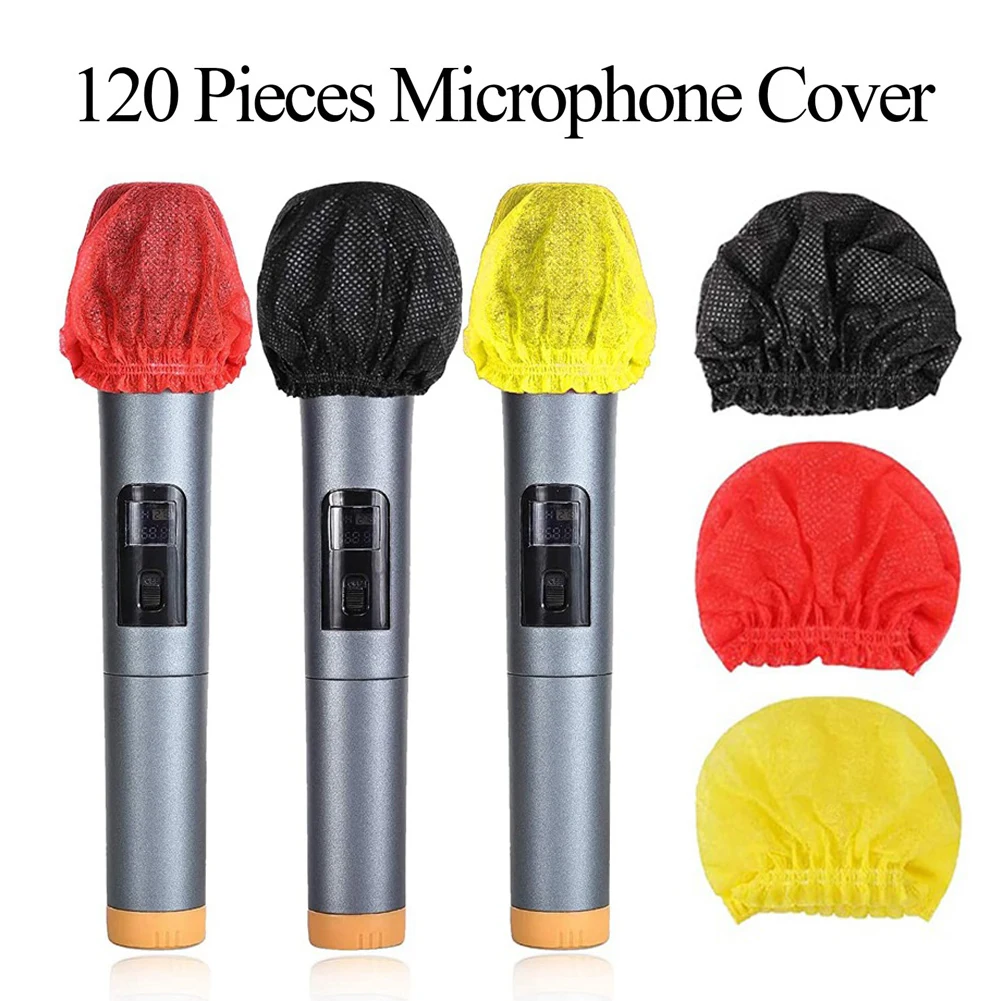 

120pcs/Set Microphone Hygiene Cover Odor Removal Disposable Mike Covers Microphones Shield Micraphone Socks KTV Mics Mikes