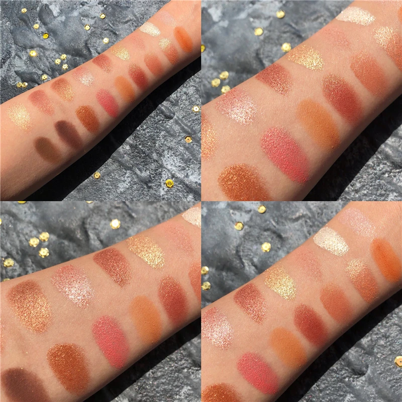 Блестящие матовые тени для век 25 цветов палитра теплых оттенков