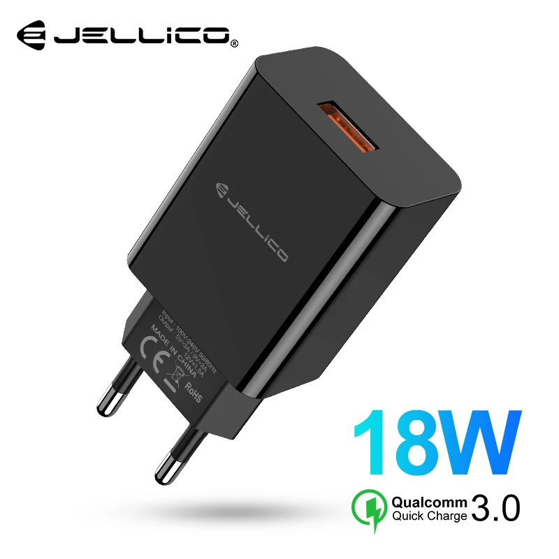 Быстрое зарядное устройство Jellico Quick Charge 3 0 18 Вт QC 4 портативное USB для iPhone Samsung Xiaomi