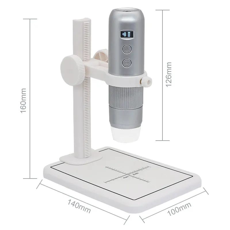 wifi video microscope 1000x 8 led hd 1080p electronic digital microscope for android ios pc mac with mini display plastic stand free global shipping