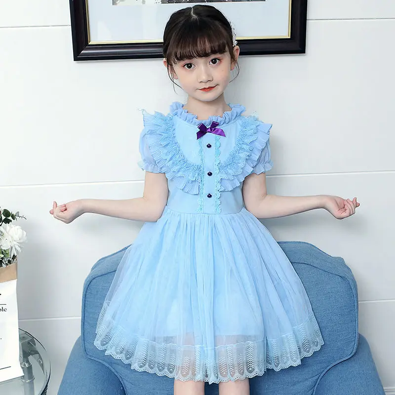 

2021 New Summer Dresses Girls’dresses Children’s Dresses Fashion Girls’and Princesses’dresses Yarn Dresses Flower Girl Dresses