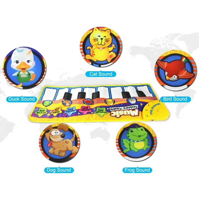 70*30 см детский музыкальный ковер Сенсорный Музыкальный Игровой Коврик