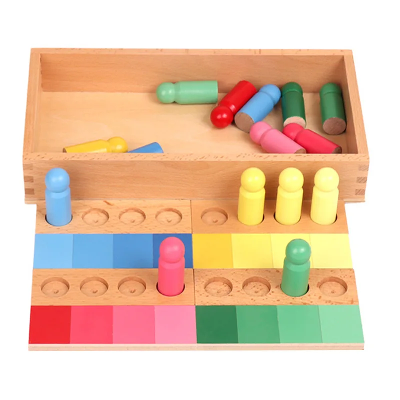 

Детские Монтессори сенсорные игрушки Цвет соответствующая коробка сенсорных Материал Развивающие деревянные игрушки для детей Juguetes K1664H