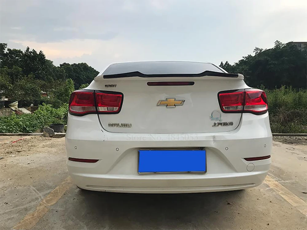 Черный спойлер для Chevrolet Malibu 2012-2019 материал ABS праймер заднего крыла автомобиля