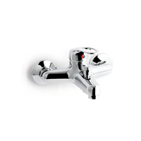 zinc alloy chrome single handle cold and hot water mixed 3 way dual holes wall mounted bathtub tap mixer bathroom shower faucet