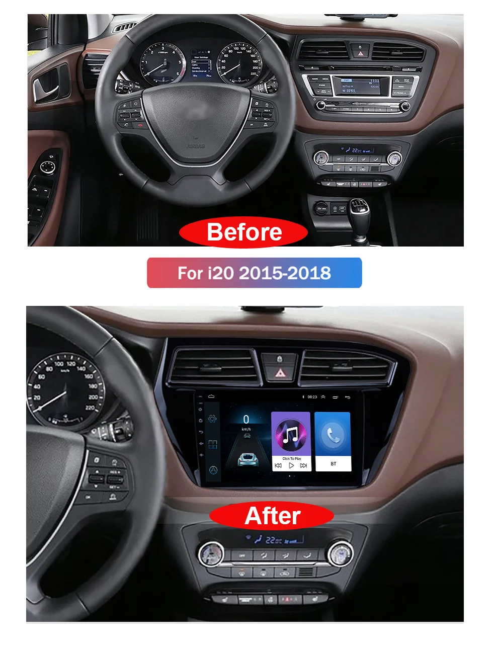 For Hyundai i20 2015-2018 Car Radio Multimedia Video Player Navigation GPS Android 8.1 Accessories SWC BT WIFI Sedan No dvd | Автомобили и