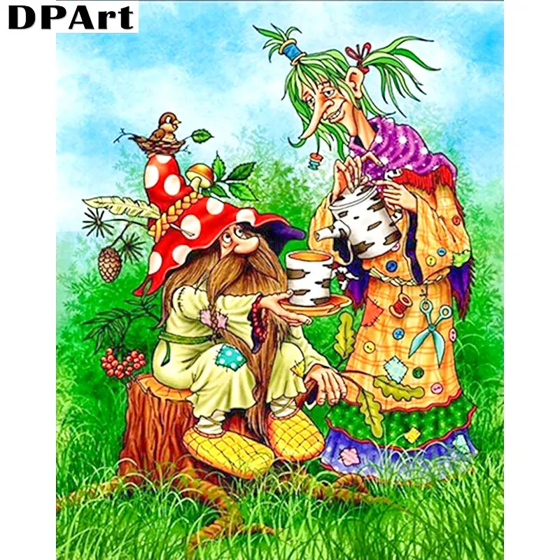 Алмазная живопись полноразмерная/круглая картина с изображением маленького