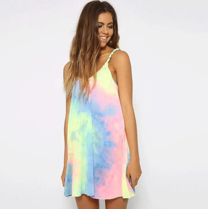 

Горячая Распродажа, сексуальное модное женское платье с круглым вырезом и шитыми красками