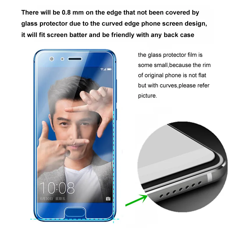 Закаленное стекло для Huawei Honor 9 Lite защита экрана 2.5D 9H Защитная пленка на стекле |
