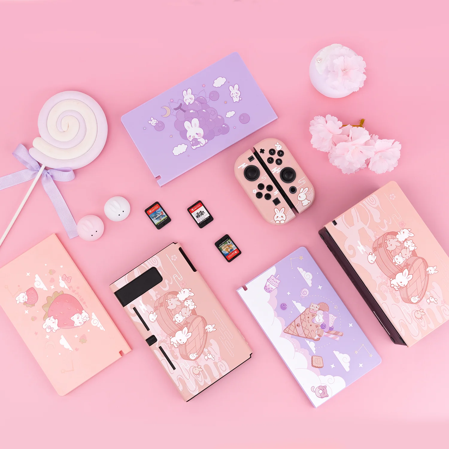 GeekShare Чехол для Nintendo Switch зарядная док-станция Kawaii хлопок Мороженое Кот полное