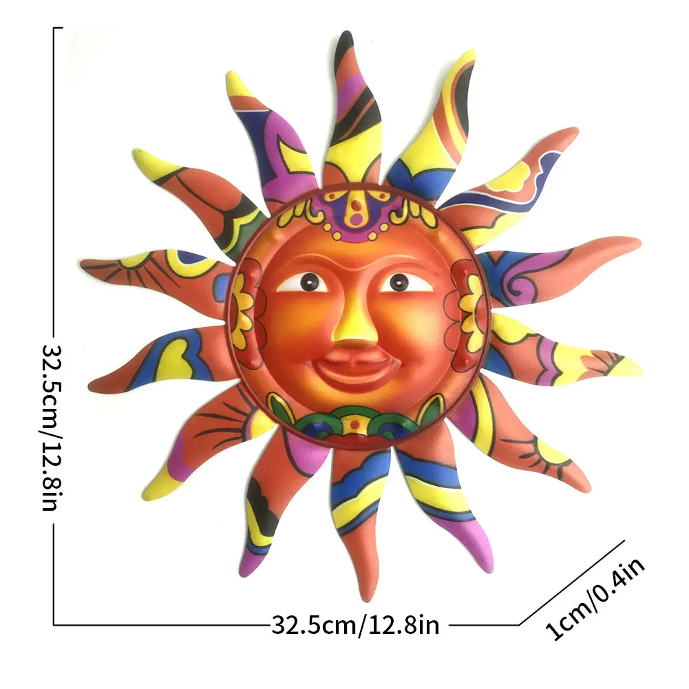 

Sun Wall Decor Hanging Wall Sculptures Sun Iron Wall Art Indoor Or Outdoor Garden Hanging Plaque For Home Wall Decoration