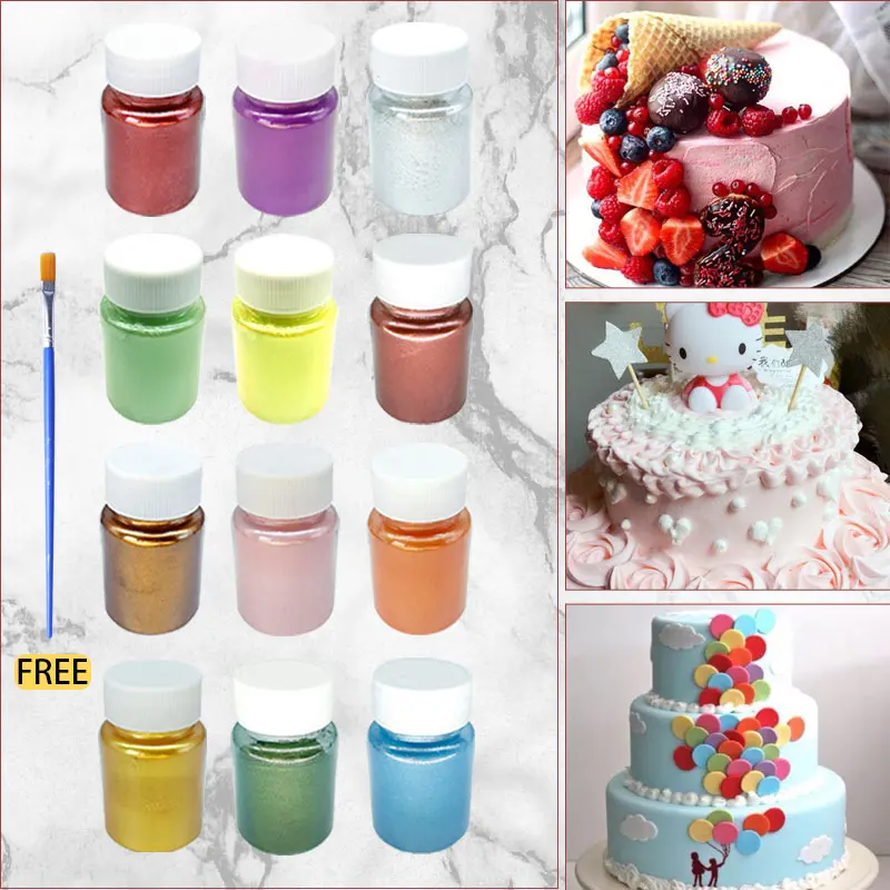 15 г съедобная Золотая пудра мусс торт помадка макарон украшение шоколада