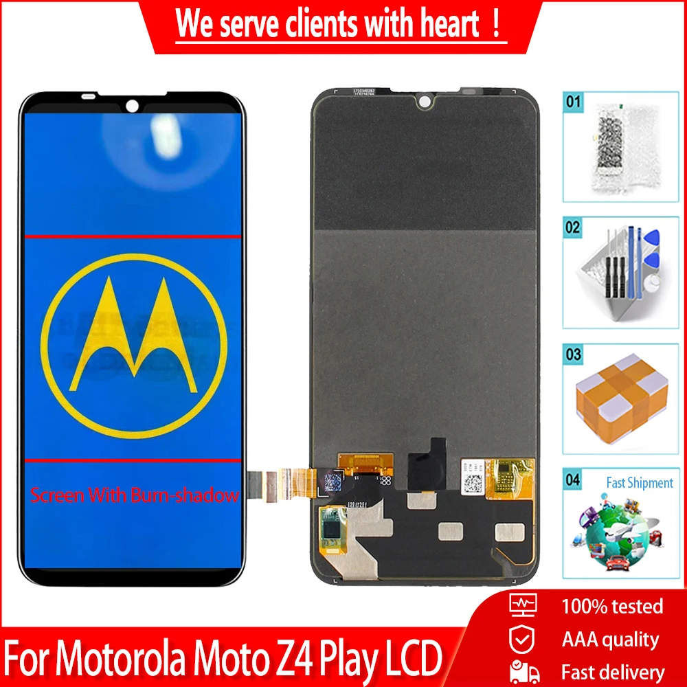 Оригинальный ЖК-дисплей для Motorola Moto Z4 Play сенсорный экран дигитайзер в сборе