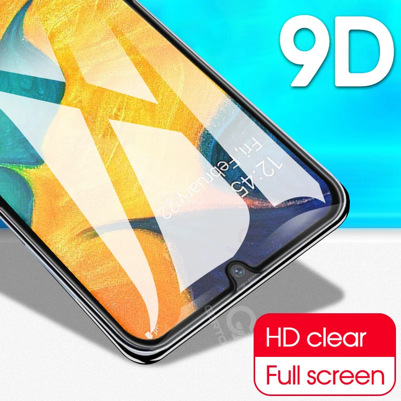Округленными изогнутыми краями 9D полный тканевые Чехлы для samsung Galaxy A50 A40 A30 S10e A7 A750