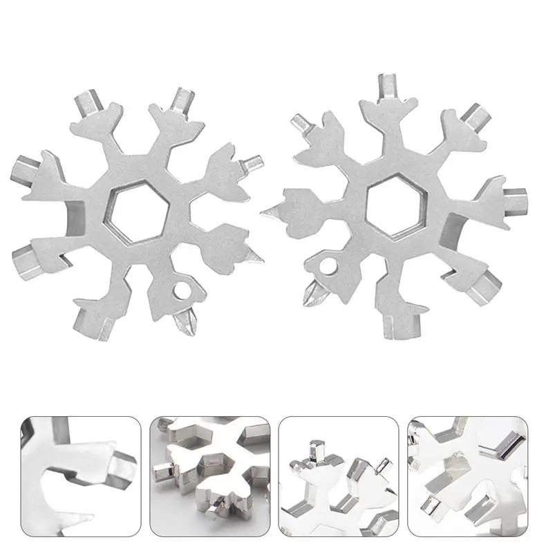 

6pcs 18i-in-1 Snowflake Tools Cards Multifunctional Snowflake Wrenches for Home