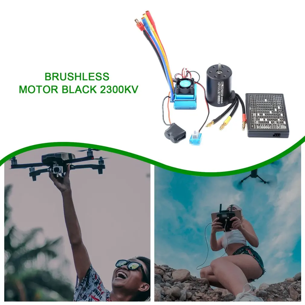 

2300KV Brushless Motor For 3650 Vehicles Brushless ESC Dustproof Electric Speed Controller For 1:10 1/10 RC Car