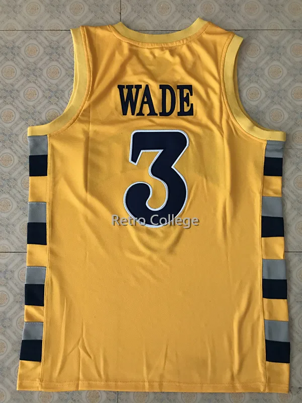 

3 Dwayne Wade College Marquette Top Quality Basketball Jersey Mens Stitched Custom Any Number Name