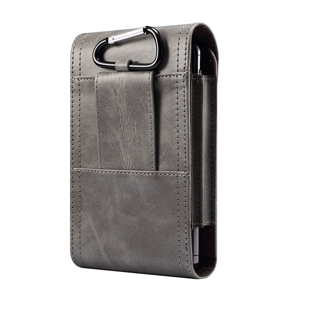 Dual Layer Leather Belt Case For iPhone 11 / XS Max XR/ XS/ X 8 Plus 7 6 Phone Pouch Holster With Carabine | Мобильные телефоны и