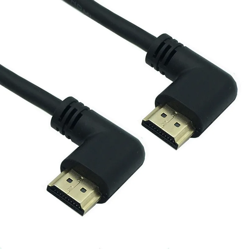 

HDTV 2.0 4K 3D Dual HDTV 90 Degree Left Angled HDTV Male to Right Angled HD Male HDTV Cable for DVD PS3 PC