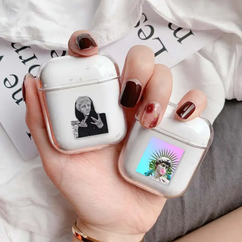 Симпатичный чехол для Apple airpods мультяшный Забавный с изображением статуи