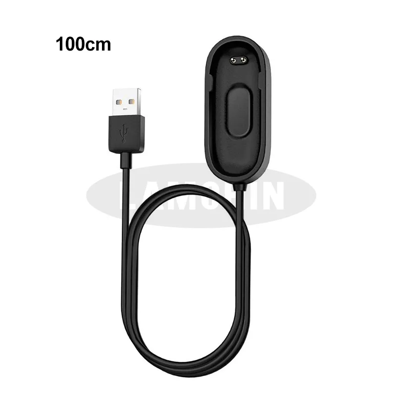 Smart Wristband Accessories For Mi Band 2 3 4 USB Dock Charger Cable Replacement Cord Charger Adapter For Xiaomi Mi Band 2 3 4 - Цвет: For band 4 100cm