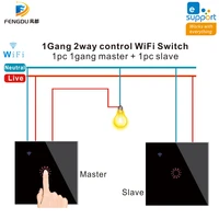 wifi smart 2 way switch eu us 1 2 3 gang glass wall touch switches ewelink remote control alexa google home compatible