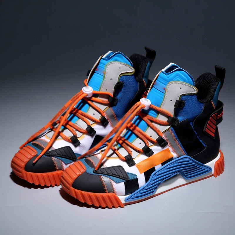 

Men's sports shoes women's sports shoes running shoes training ankle boots board shoes kraft knitted large size stretch comforta