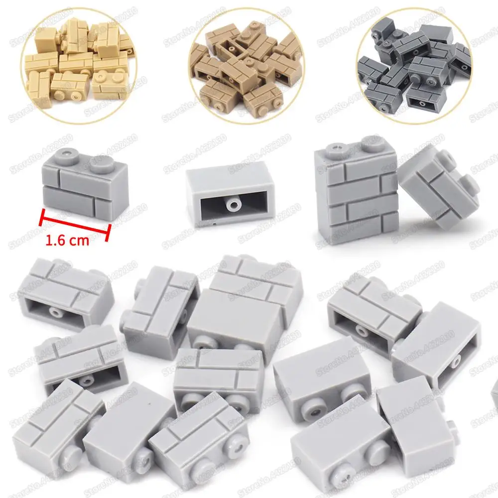 

Wall Tiles 1x2 Building Block Accessories Moc Military Technology City Figures Assemble Model Scenes Child Gifts Christmas Toys