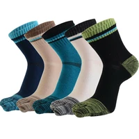 5 pairs harajuku five fingers socks men women cotton striped casual crew toe socks man sport sox free size 5 colors calcetines