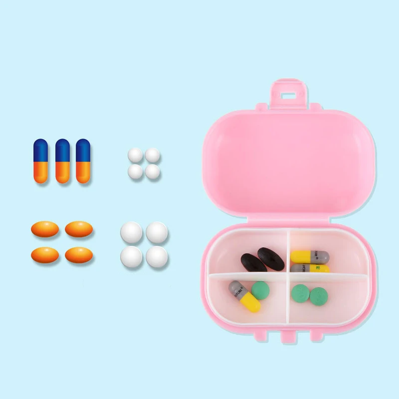 Medicine Box Mini Pill Cases Vitamin Pill Tablet Case Portable Travel Medical Box Pill Splitters Travel Accessories