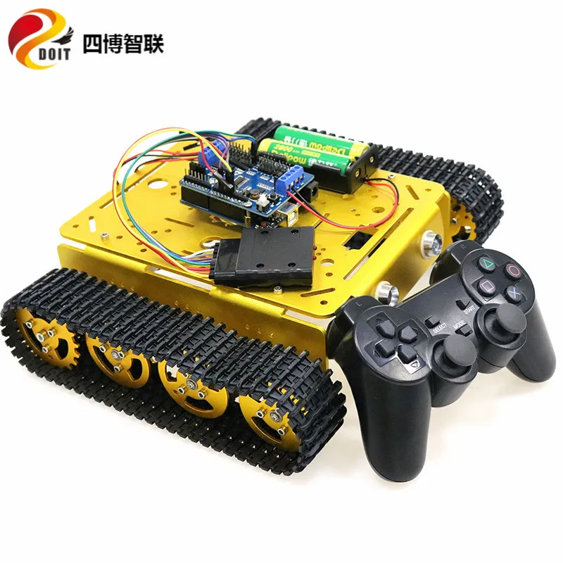 Геймпад SZDOIT PS2 с ручкой металлическое умное шасси для танков гусеничный