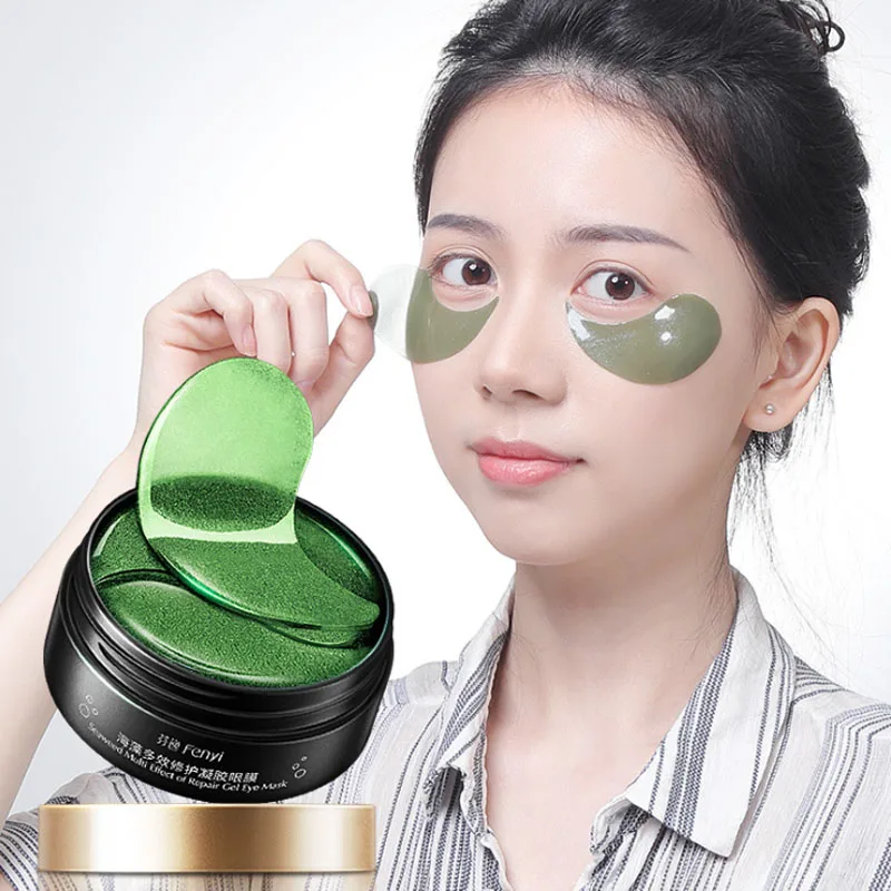 

Sea Algae Eye Mask Nicotinamide Hyaluronic Acid Remove Eye Bags Dark Circles Anti Wrinkle Seewead Eye Patch Brighten Skin Care