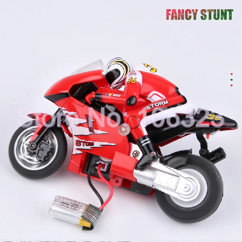 Ready to Run Allegro Fancy Stunt Motorcycle Toy,  Mini RC Radio Control Domineering Steering Drag Racing Motorbikes, Jump Brake enlarge
