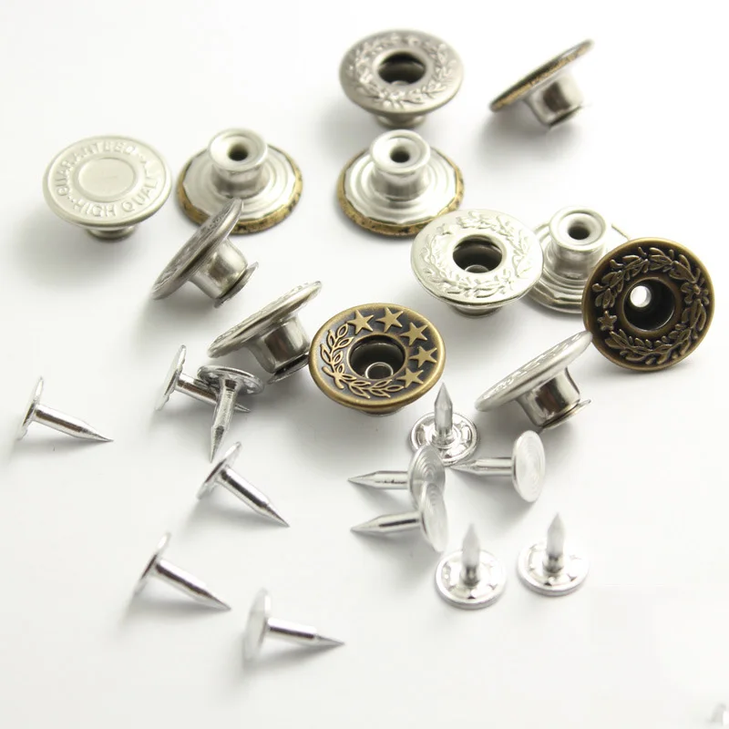 10PCS Metal Snap Buttons for Clothing Jacket Sew on Applications Clothes Button Accessories Jeans 17mm Snap Buttons