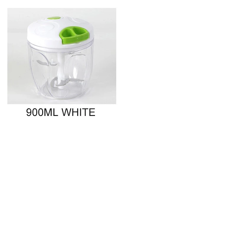 900ML WHITE Мощность ful ручной мясорубки ручной Мощность Еда измельчитель Мясорубка блендер миксер чтобы нарезать мясо фрукты овощи орехи трав мясорубка мясорубка электрическая измельчитель электрический электромясорубка блендер - Цвет: 900ML WHITE