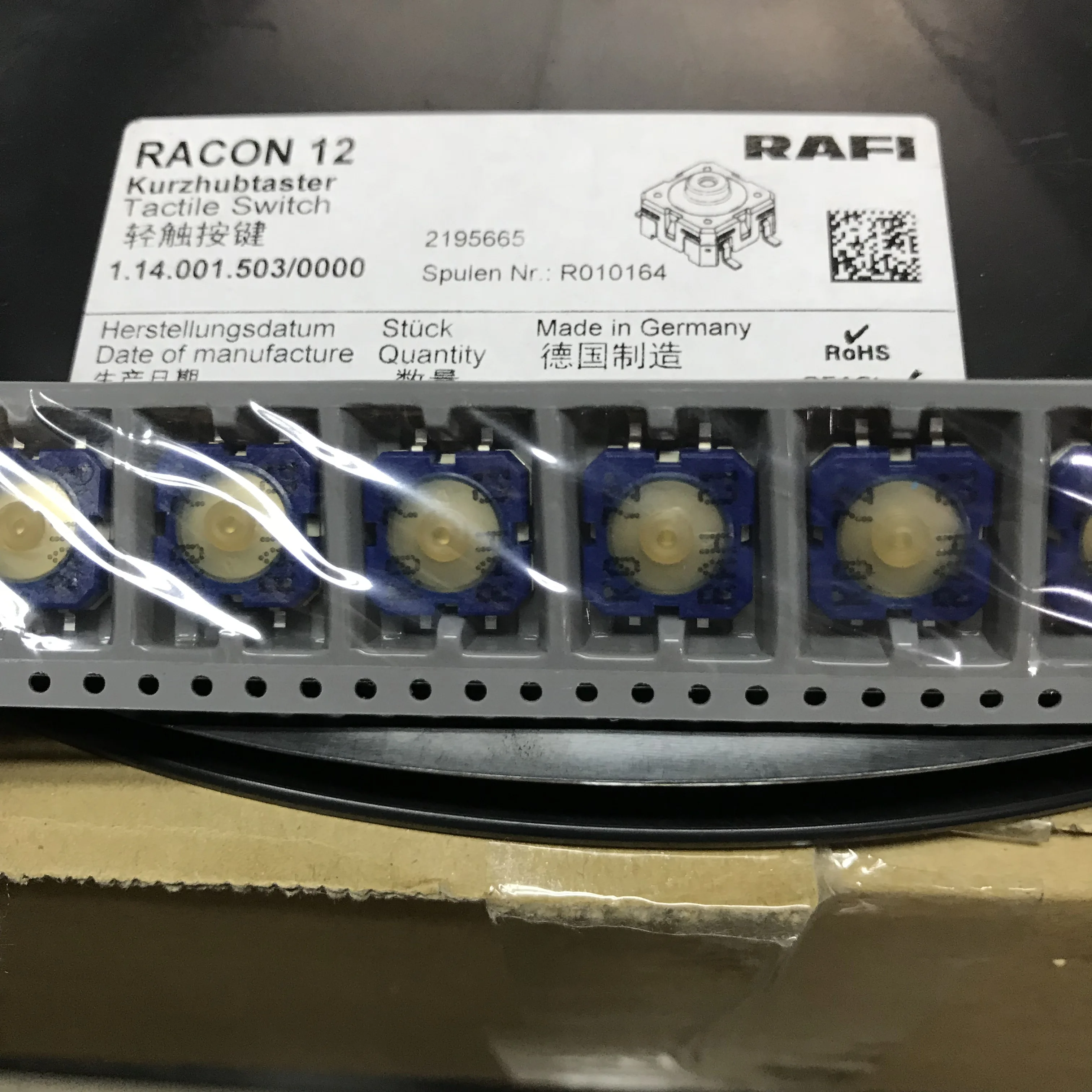 

5PCS RAFI Germany 1.14.001.503/0000 SMT elevator button 12*12*5 switch