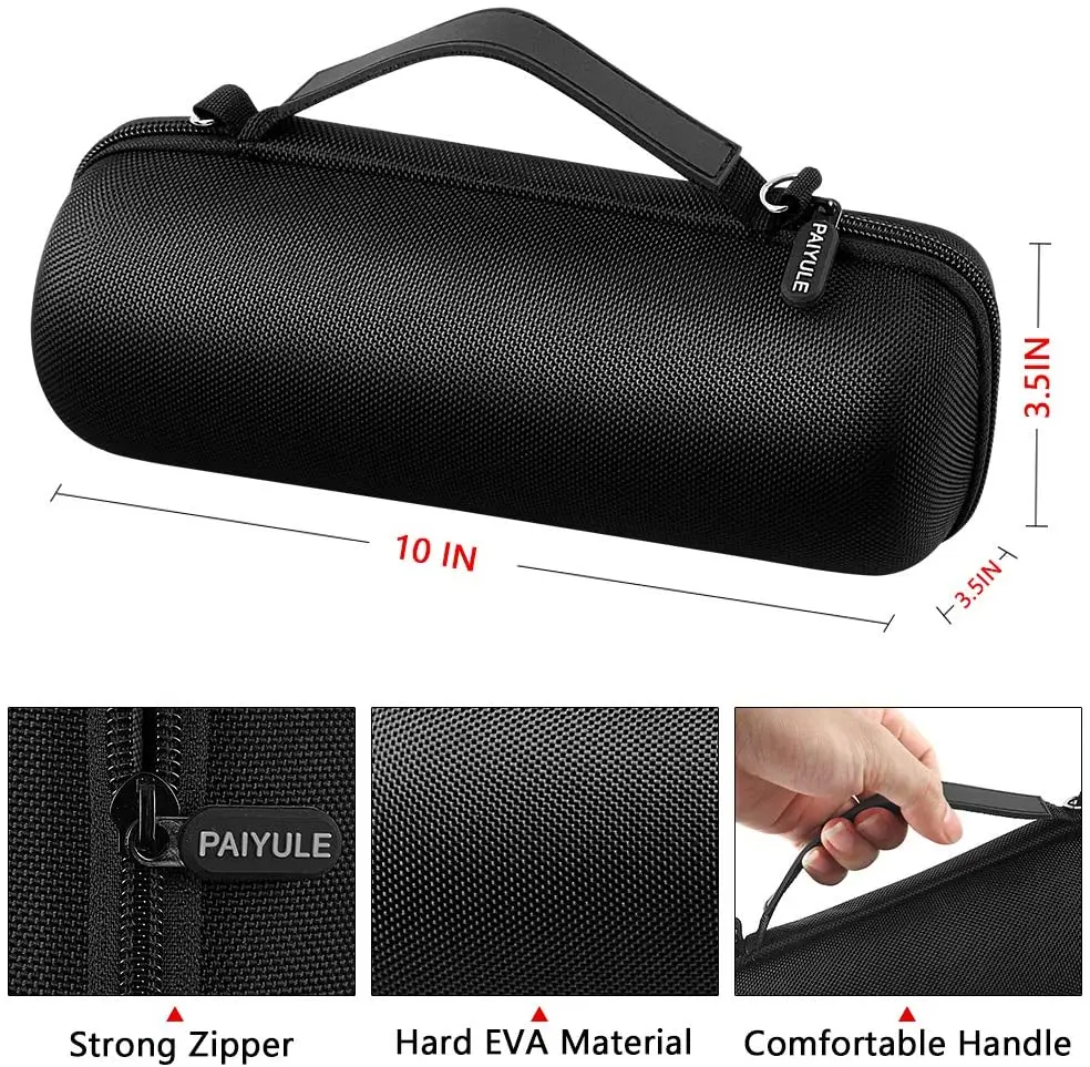 Case Compatible for JBL Flip 5 4 Waterproof Portable Bluetooth Speaker Fits USB Cable and Adapter - Black | Дом и сад