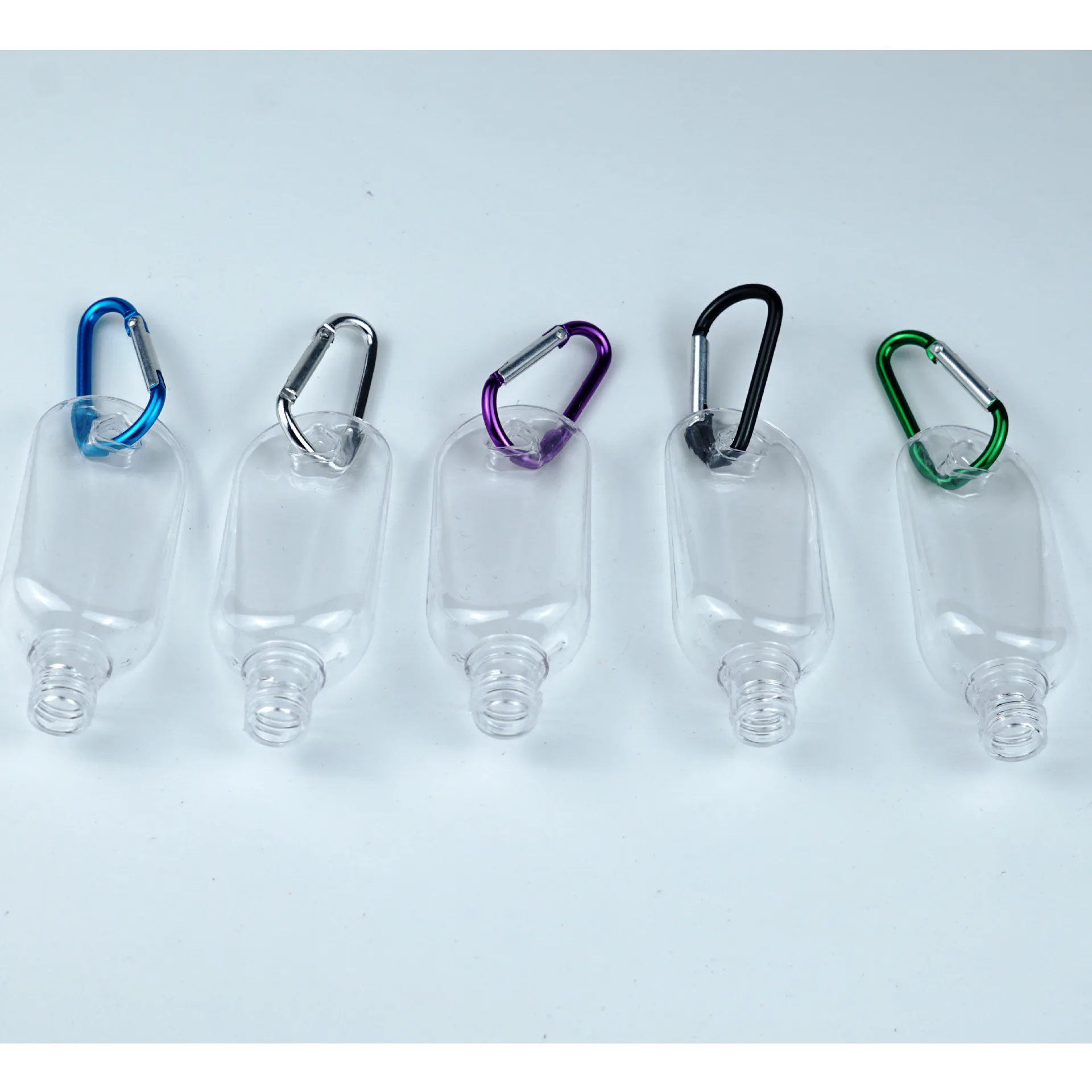 1pcs 30ml Refillable Bottles Hand Sanitizer Containers Travel Alcohol (Transparent Random Hook) | Дом и сад